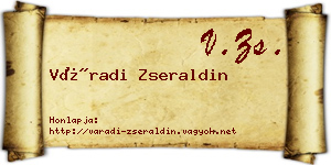 Váradi Zseraldin névjegykártya